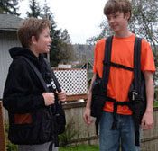 Two teenage boys enjoying their BackTpacks